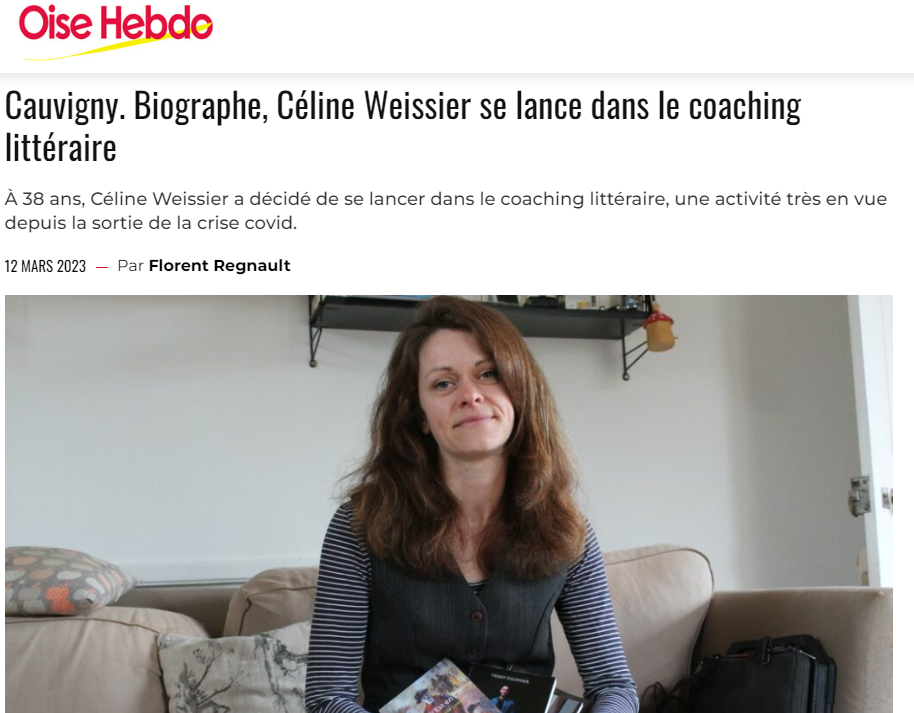 Coach littéraire dans l'Oise, Céline Weissier vous guide dans l'écriture de votre biographie ou de tout autre projet d'écriture...